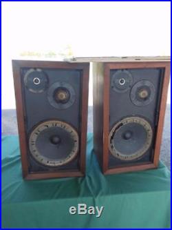 1960's ACOUSTIC RESEARCH AR-3 SPEAKERS PAIR ORIGINAL OILED WALNUT WORKS KY #2