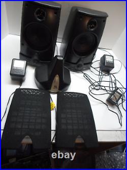 2 Acoustic Research Wireless Speakers Aw 871 With Transmitter And Power Adapters