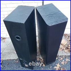 2 Awesome Acoustic Research S-40 4 Driver Tower Speakers (Ebony) Wood Grain