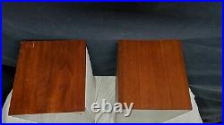2 Vintage ACOUSTIC RESEARCH AR-4X SPEAKERS with New Crossover Capacitors A++ Sound