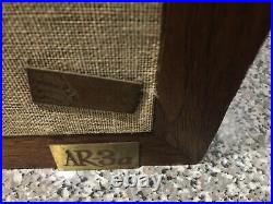 2 Vintage Acoustic Research AR-3A Speakers Tested But No Sound From Tweeters
