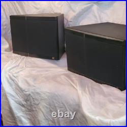 2 Vintage Acoustic Research Cube Book End Speakers Black