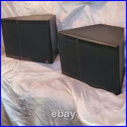 2 Vintage Acoustic Research Cube Book End Speakers Black
