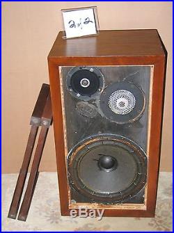 2 of 2 Acoustic Research AR-3 speaker #C48043, with stand