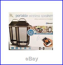 2 x NEW Acoustic-Research In/Outdoor Hanging Lantern Wireless Bluetooth Speakers