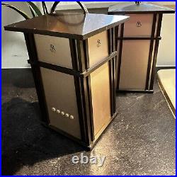3 Acoustic Research AW825 Wireless Outdoor Portable Speakers and 3 Transmitters