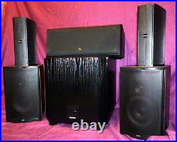 4 BOSTON ACOUSTICS SPEAKERS &1-200WATT SUB With ACOUSTIC RESEARCH CENTER SPEAKER