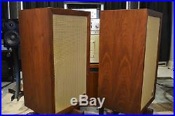 ACOUSTIC RESEARCH AR3 AR 3 SPEAKERS VINTAGE ALL ORIGINAL WITH WALNUT STANDS