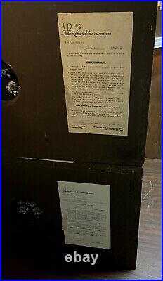 ACOUSTIC RESEARCH AR 2ax Vintage Stereo Speaker Cabinets with Crossovers