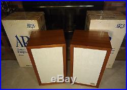 ACOUSTIC RESEARCH AR-3a SPEAKERS RESTORED & GUARANTEED BY VINTAGE-AR ORIG BOX