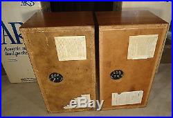 ACOUSTIC RESEARCH AR-3a SPEAKERS RESTORED & GUARANTEED BY VINTAGE-AR ORIG BOX