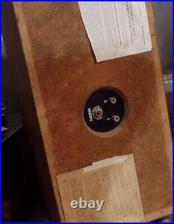ACOUSTIC RESEARCH AR-4X Vintage Bookshelf Speakers Including Original Pamphlets