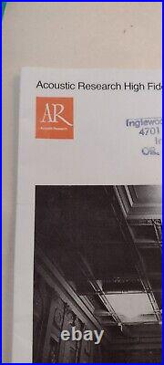 ACOUSTIC RESEARCH AR-4X Vintage Bookshelf Speakers Including Original Pamphlets