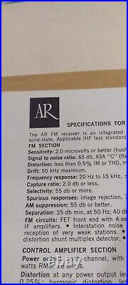 ACOUSTIC RESEARCH AR-4X Vintage Bookshelf Speakers Including Original Pamphlets