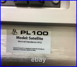 ACOUSTIC RESEARCH, PL 100 Model Satellite 3 SPEAKERS 100 Watts-1 Center, 2 Side