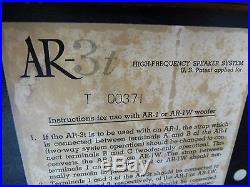 ACOUSTIC RESEARCH Pair of AR-3t ADDS AR-3 CAPABILILTY TO AR-1 OR AR-1W