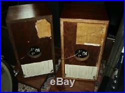 ACOUSTIC RESEARCH SPEAKERS AR-4x Vintage Pair Oiled Walnut. READY TO PLAY