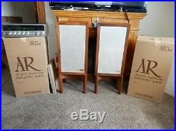 AR3a Acoustic Research Speakers with Original Boxes & also Includes Stands