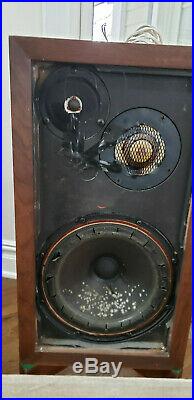 AR3a speakers, pair & wood stands (original owner), plus a backup rebuilt woofer