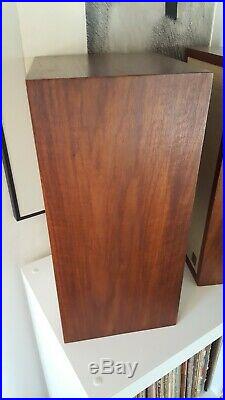 AR4x AR Acoustic Research Oiled Walnut Speakers Plywood Back Clean Original
