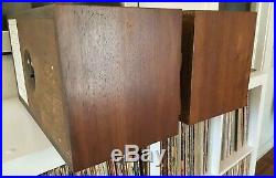 AR4x AR Acoustic Research Oiled Walnut Speakers Plywood Back Clean Original