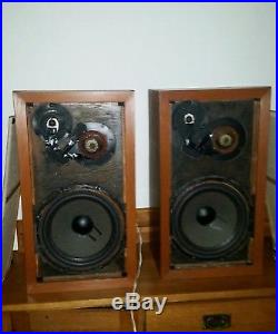 AR-3A Pair Vintage Speakers Cabinets Near Mint New surrounds ACOUSTIC RESEARCH