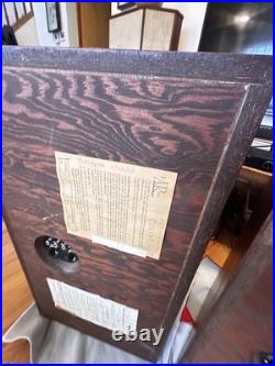 AR-3 Speakers Rare Mahogany All Original Serviced 1965 Receipt