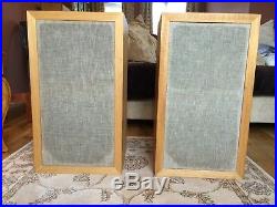 AR-3a Acoustic Research speakers 100With4 ohms Blonde Birch 1969 unique AR stands