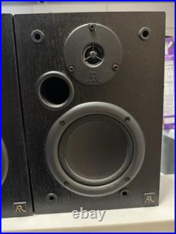 AR Acoustic Research 215 PS Black Bookshelf Speaker Set Tested Work Great
