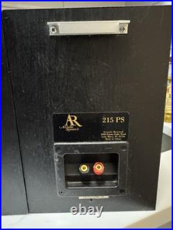 AR Acoustic Research 215 PS Black Bookshelf Speaker Set Tested Work Great