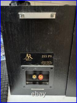 AR Acoustic Research 215 PS Black Bookshelf Speaker Set Tested Work Great