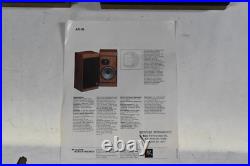 AR Acoustic Research AR-16 2-Way Large Bookshelf Stereo Speakers Vintage 1970's