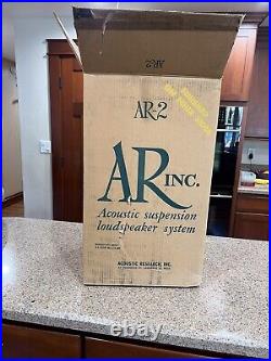 AR Acoustic Research AR-2 Speakers Serial #B48422 & B48425