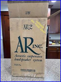 AR Acoustic Research AR-2 Speakers Serial #B48422 & B48425