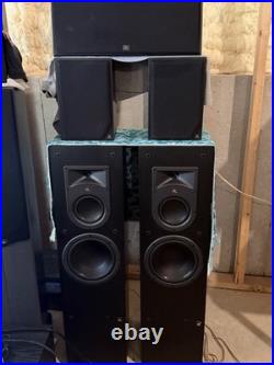 AR Acoustic Research AR-318PS Home Theater Speaker System Black Banana Jack