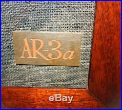 AR Acoustic Research AR-3a vintage speakers refoamed and working