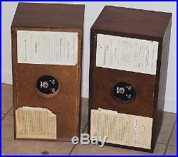AR Acoustic Research AR-4x Vintage Stereo Loudspeakers Speakers Nice Shape