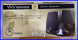 AR Acoustic Research AW871 Wireless Stereo Bookshelf Speakers with Transmitter