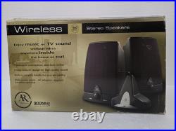 AR Acoustic Research AW871 Wireless Stereo Speaker withTransmitter & Cords Tested