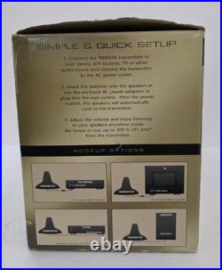 AR Acoustic Research AW871 Wireless Stereo Speaker withTransmitter & Cords Tested