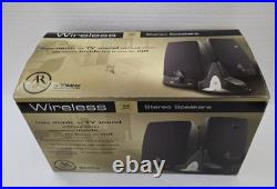 AR Acoustic Research AW871 Wireless Stereo Speaker withTransmitter & Cords Tested