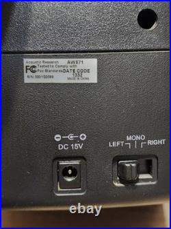 AR Acoustic Research AW871 Wireless Stereo Speaker withTransmitter & Cords WORKS