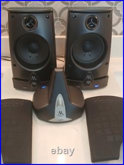 AR Acoustic Research AW871 Wireless Stereo Speakers /Transmitter & OEM Power EUC AR Acoustic Research AW871 Wireless Stereo Speakers /Transmitter & OEM Power EUC