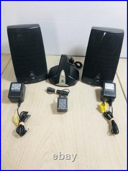 AR Acoustic Research AW871 Wireless Stereo Speakers withTransmitter & Cords WORKS