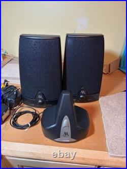 AR Acoustic Research AW877 Wireless Stereo Speakers withTransmitter & Cords WORKS