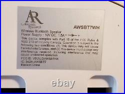 AR Acoustic Research AWSBT7WH Bluetooth Speakers Pair. LOUD both play same music