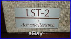 AR Acoustic Research LST-2 vintage speakers replaced tweeters and recapped