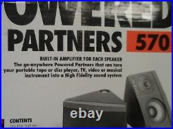 AR Acoustic Research Powered Partner 570 Speakers NEW OLD STOCK