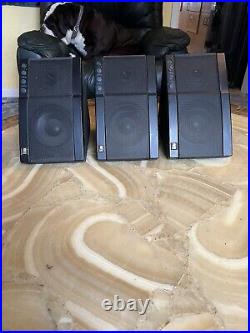 AR Acoustic Research Powered Partner 570 Stereo Pwrd Speakers X 3 With 3 Cords