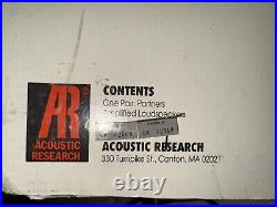 AR Acoustic Research Powered partner 570 Stereo Speaker Matched Pair Box Cables AR Acoustic Research Powered partner 570 Stereo Speaker Matched Pair Box Cables